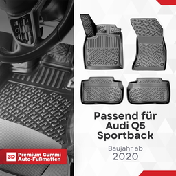 3D Auto Fußmatten Set für Audi Q5 Sportback Baujahr ab 2020 thumbnail